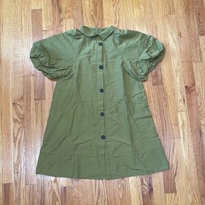 Zara Kids Collared and Puff Sleeve Midi Dress